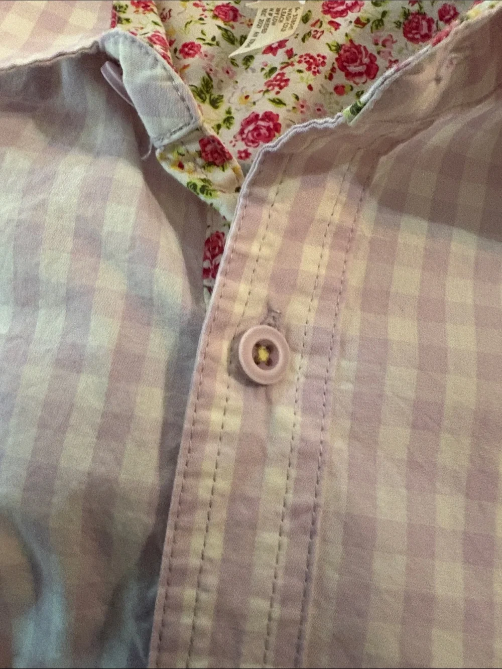 Mens Matilda Jane shirt Enchanted Easter Brunch Pink Checked Size large cotton